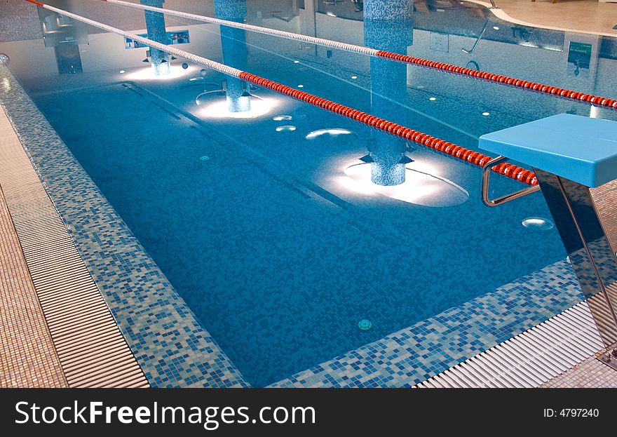 Swimming pool 25 meters with start place