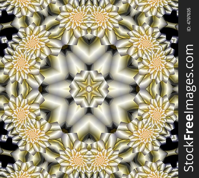 Abstract fractal image resembling bridal wallpaper
