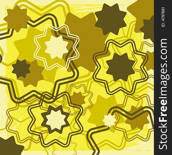 Abstract pattern design with stars, vector illustration series.