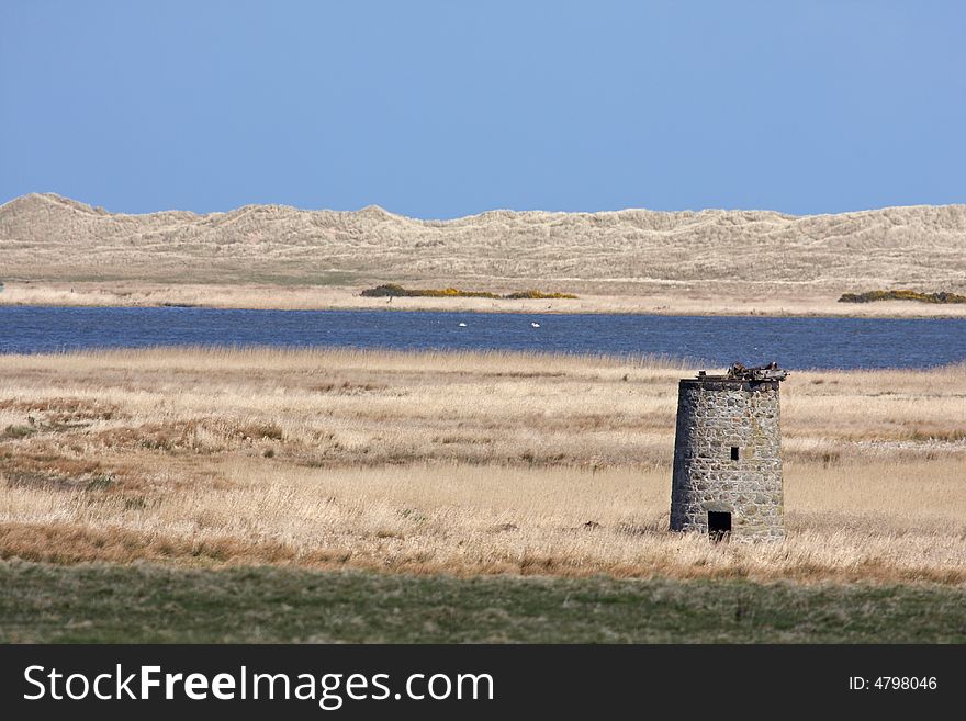 The Tower at Strathbeg Loch, Aberdeen, Scotland