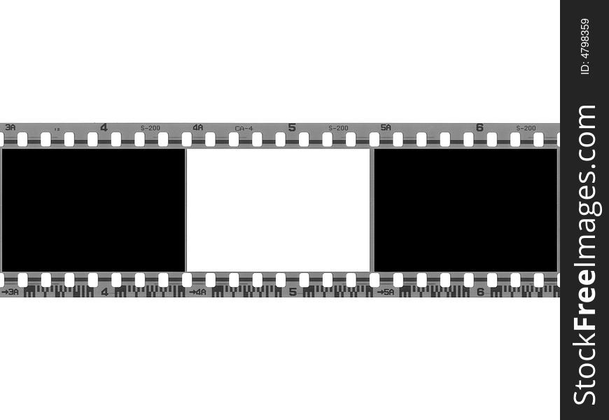 Staff of a film on a white background