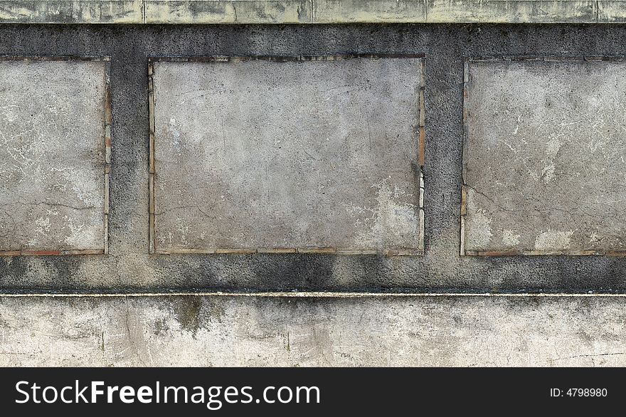 Aged cement wall with pattern tiled horizontaly. Aged cement wall with pattern tiled horizontaly