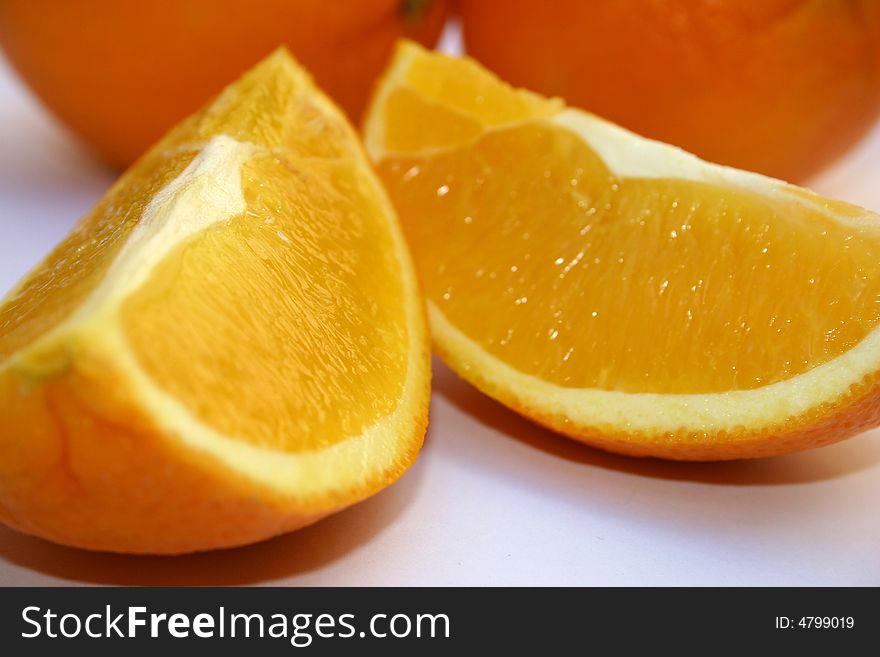 Close up photo of fresh Spanish orange segments. Close up photo of fresh Spanish orange segments
