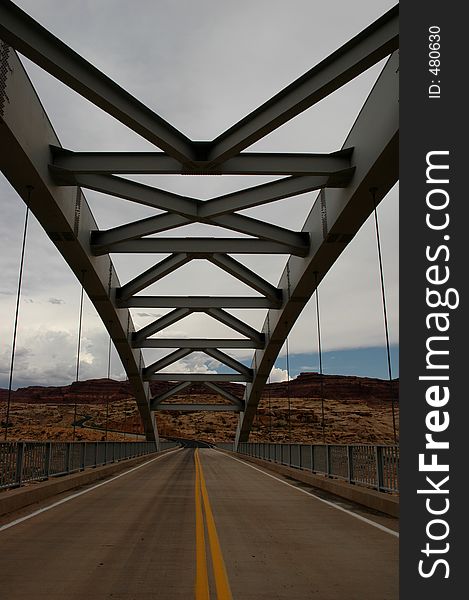Large bridge over the Colorado River in South East Utah
