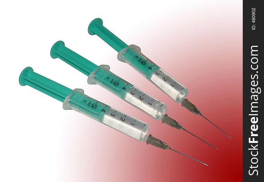 Three syringes