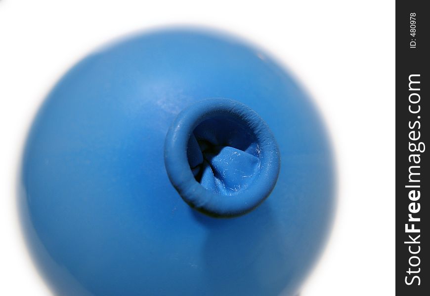 Blue abstract with inflatable globe