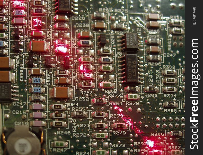 Close up of circuit board