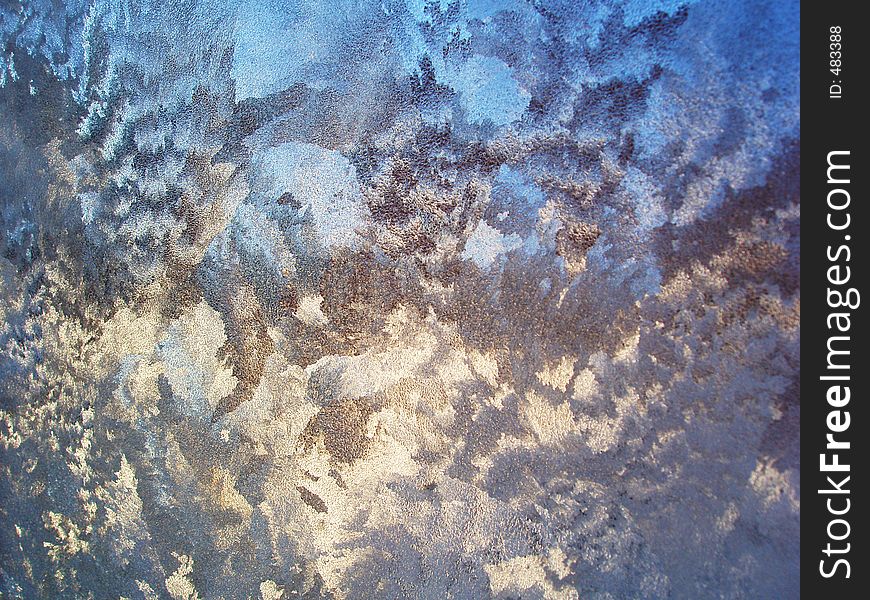 Frozen window in cold winter 2006