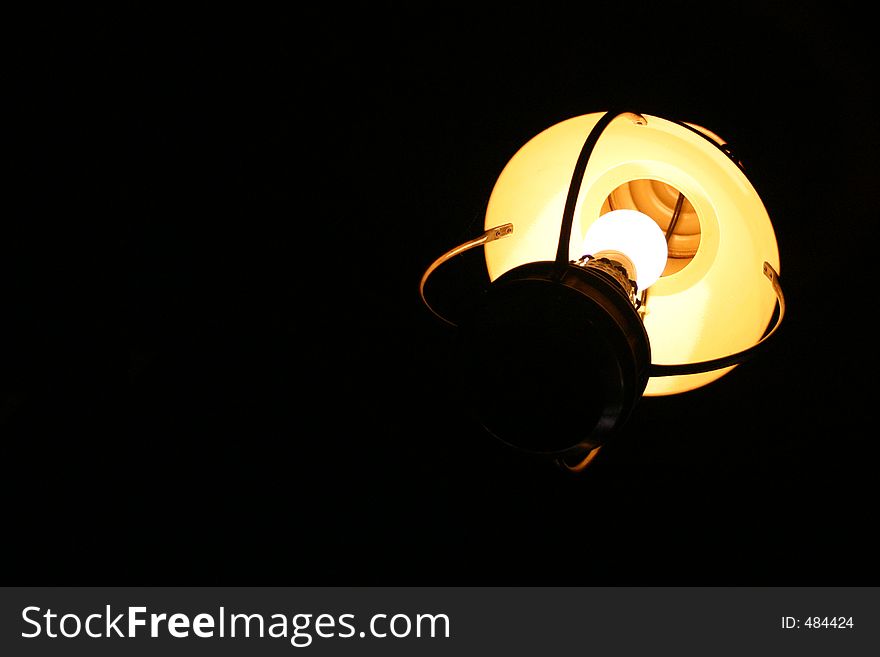 Oil / kerosene lamp on a isolated black background