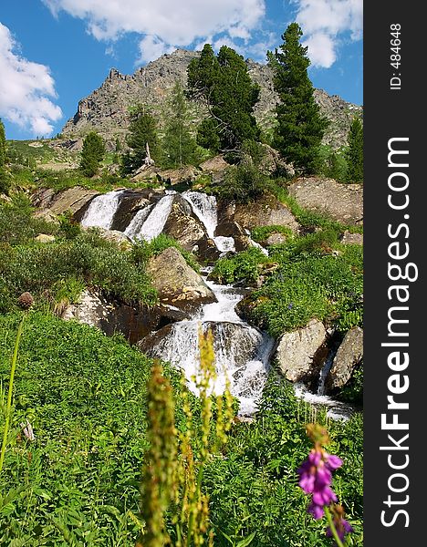 Small waterfall from altay. Small waterfall from altay