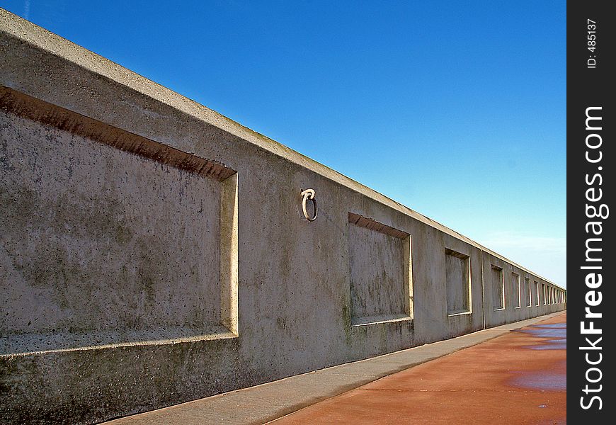 Sea-wall,perspective