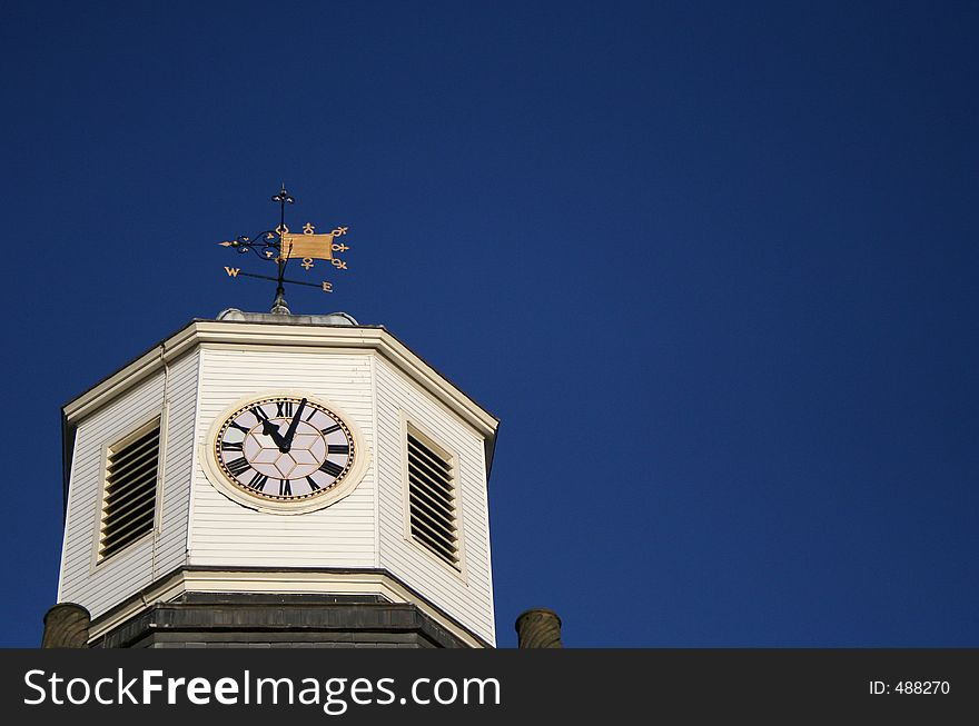 Clock Tower And Blue Sky