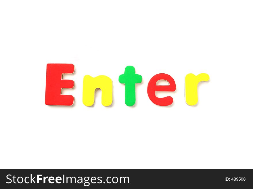 Colorful Letters Spell the Word Enter.