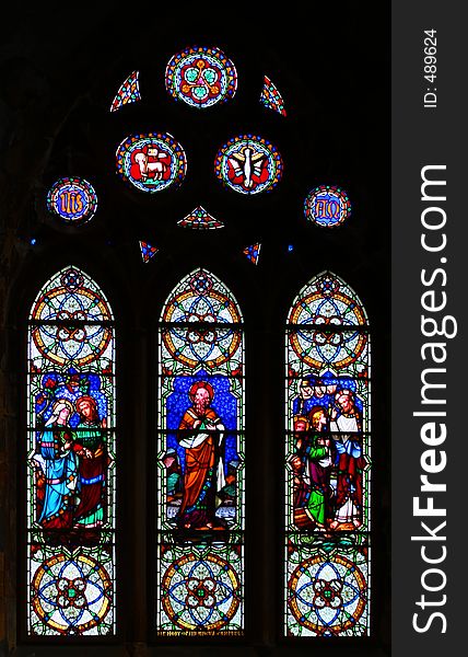 Religious stained-glass window