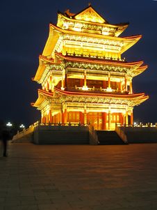 Ancient Architecture Night Lights Royalty Free Stock Photography Ancient Architecture Night Lights Royalty Free Stock Photography