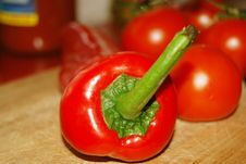 Sweet Chilli And Tomatos Royalty Free Stock Photo Sweet Chilli And Tomatos Royalty Free Stock Photo