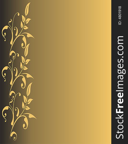 Golden frame elegant -  illustration