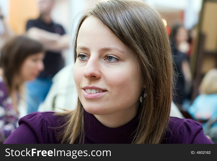 Portrait of young woman smiling