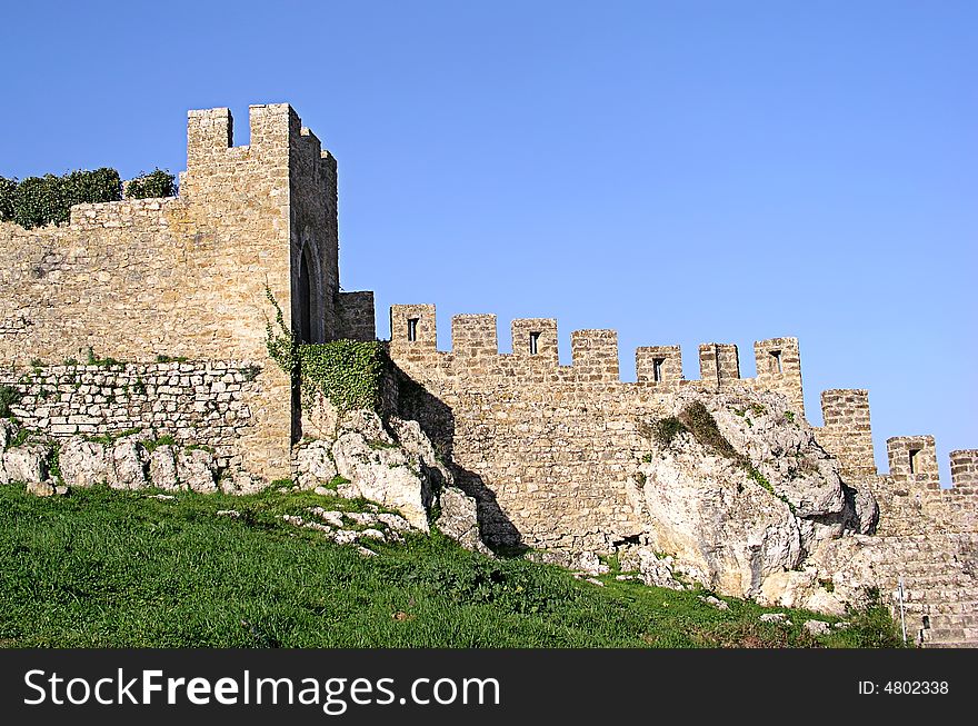 Obidos Castle in center of Portugal