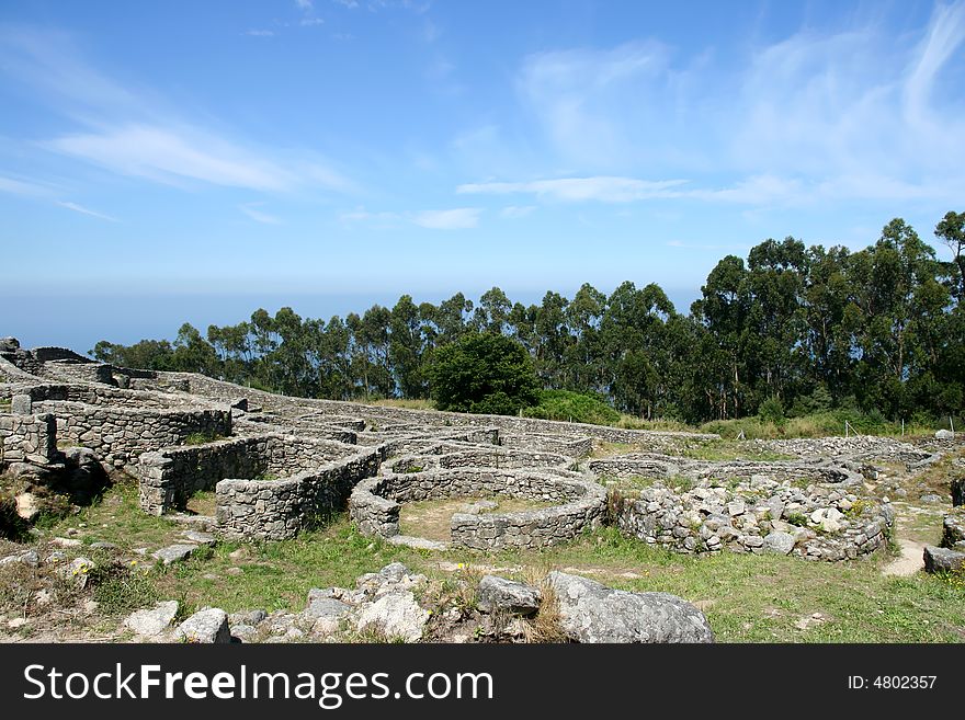 Ruins Of Old Village In Spain