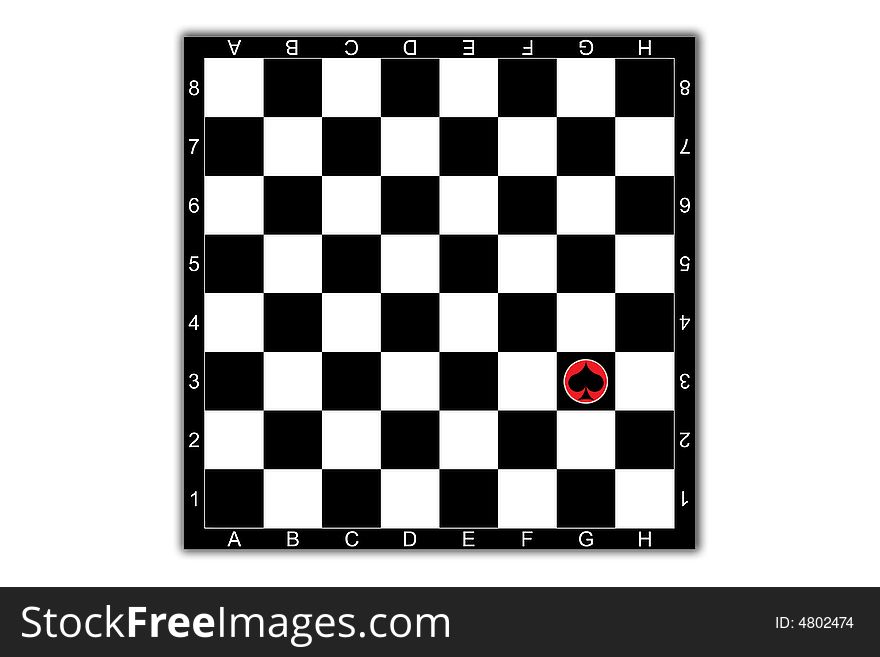 Suit on a background of a chessboard. Suit on a background of a chessboard