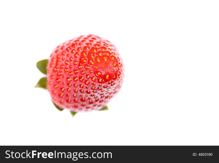 Red strawberry isolated on white background