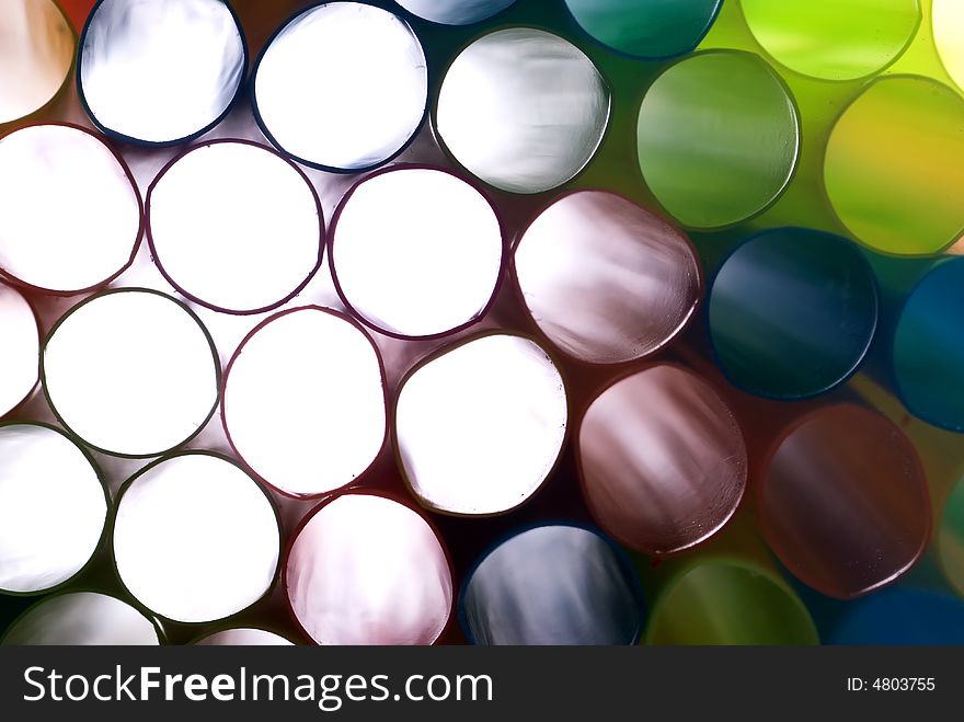 Abstract Close-up Of Drinking Straws