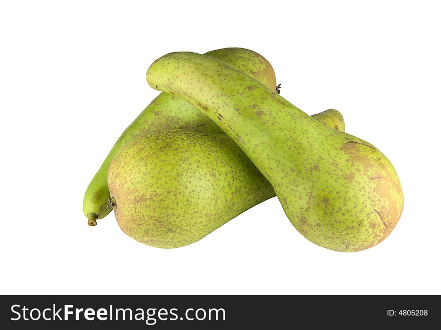Some pears, isolated on white without shadow.