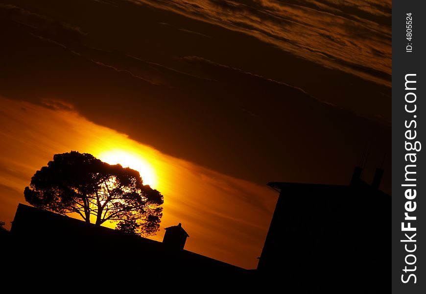 A beautiful sunset of Florence - Italy