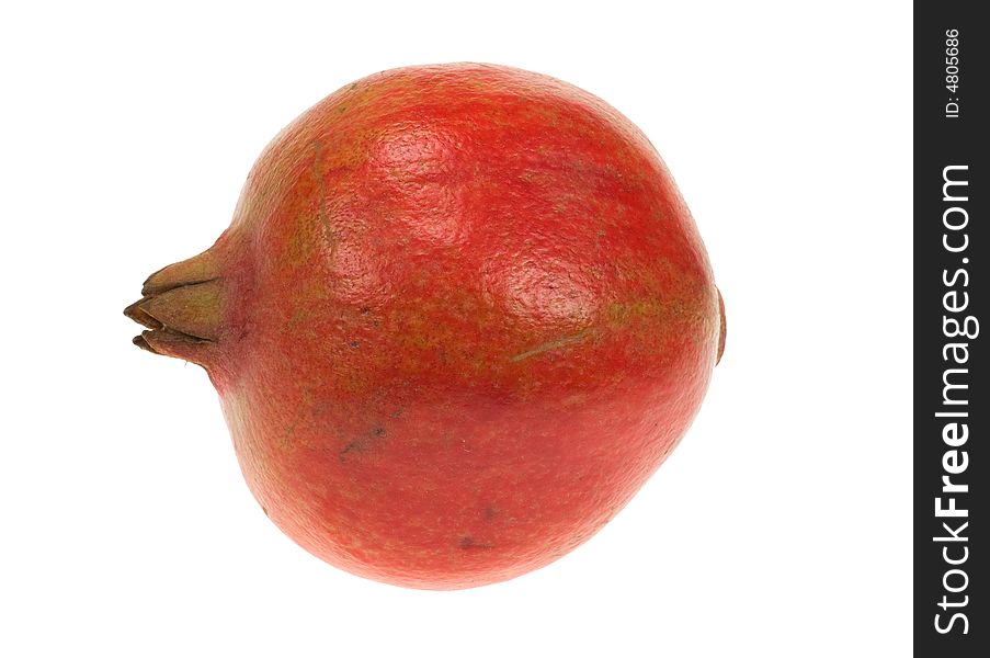 Fresh pomegranate isolated on a white background (Punica granatum). Fresh pomegranate isolated on a white background (Punica granatum)