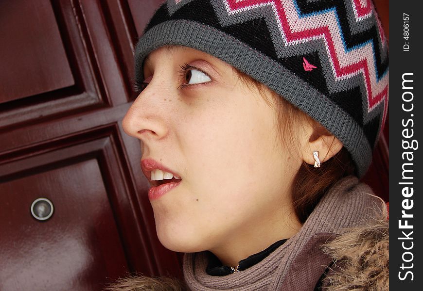 Closeup Portrait Of A Girl In Cap 4