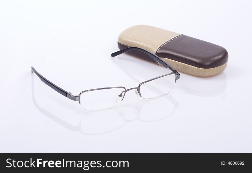 Glasses to readings, foto in sudio on the white background. Glasses to readings, foto in sudio on the white background