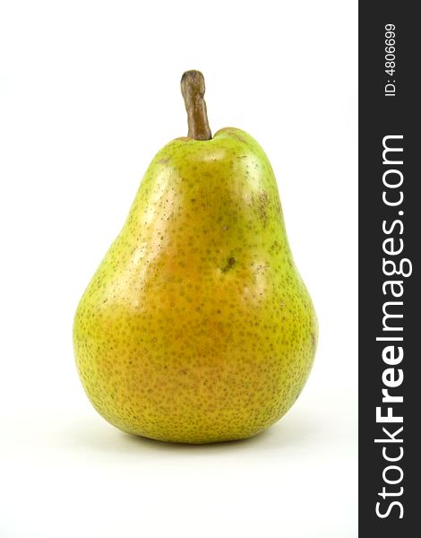 Sweet tasty juicy pear isolated on white. Sweet tasty juicy pear isolated on white