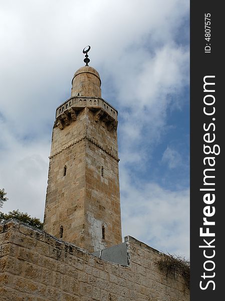 Tower of the Old Town in the Jerusalem