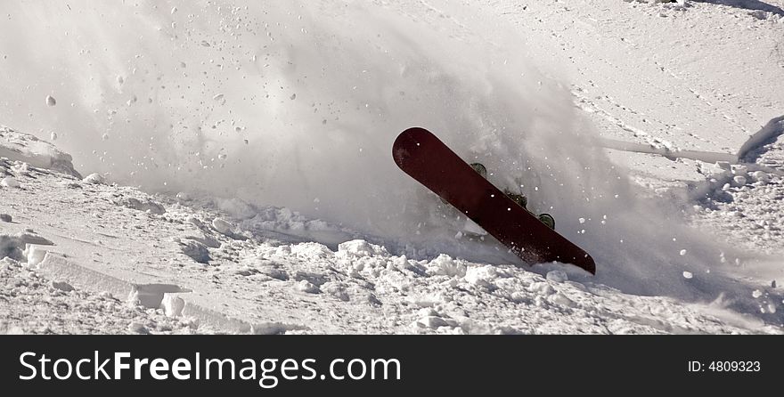 Extreme crashes while snowboarding in the Fagaras mountains. Extreme crashes while snowboarding in the Fagaras mountains