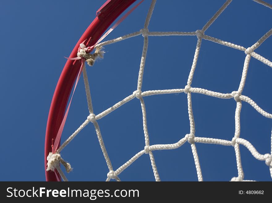 Basket with network and blue celo. Basket with network and blue celo