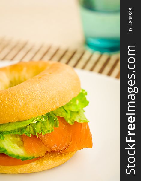 Breakfast Salmon Bagel