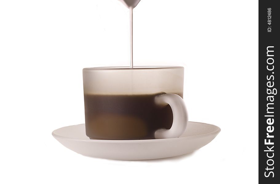 Cup of coffee isolated on wite. Cup of coffee isolated on wite