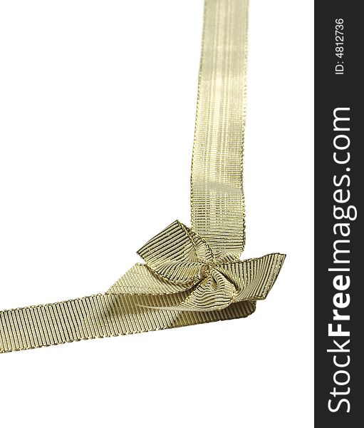 Golden ribbon and bow