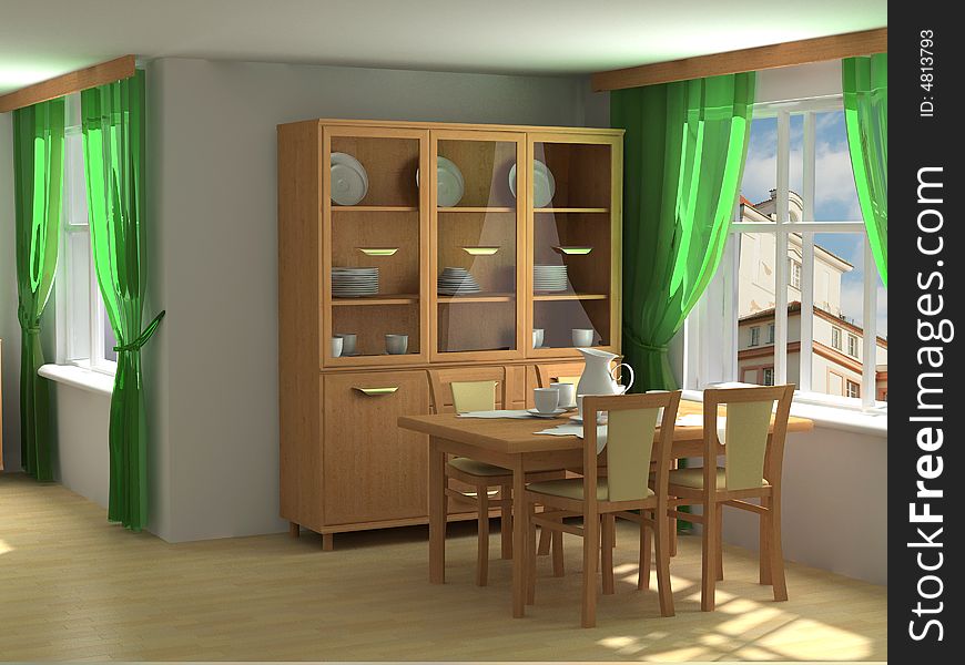 Modern interior design apartment blind comfort 3d. Modern interior design apartment blind comfort 3d