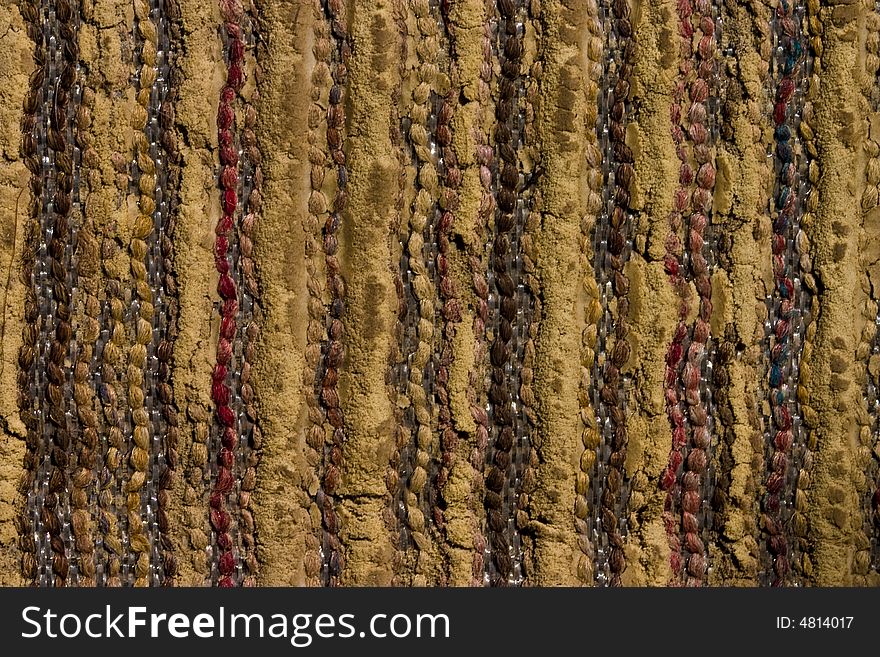 Texture series: old styled textile background, close up