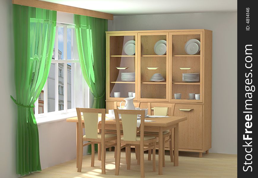 Modern interior design apartment blind 3d. Modern interior design apartment blind 3d