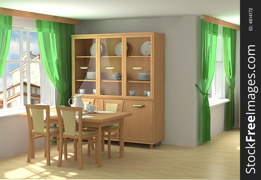 Modern interior design apartment blind 3d. Modern interior design apartment blind 3d