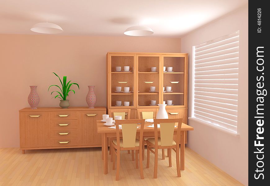 Modern interior 3d