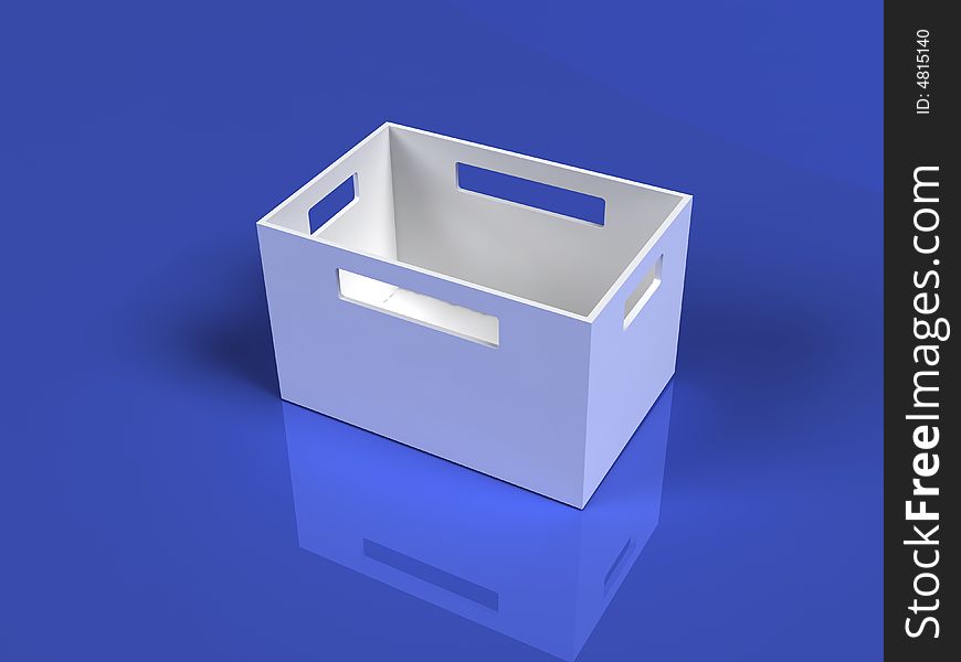 Blank box with blue bakground