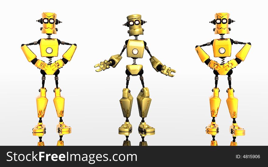 Cgi render of cartoon robot. Cgi render of cartoon robot