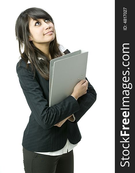 Young Business Executive With File