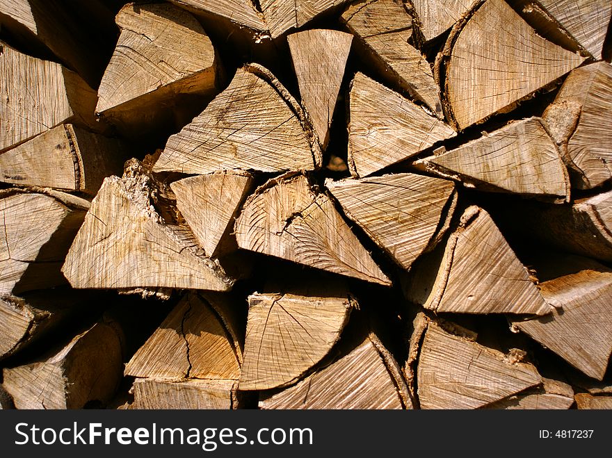 Storage of the firewood for stoking