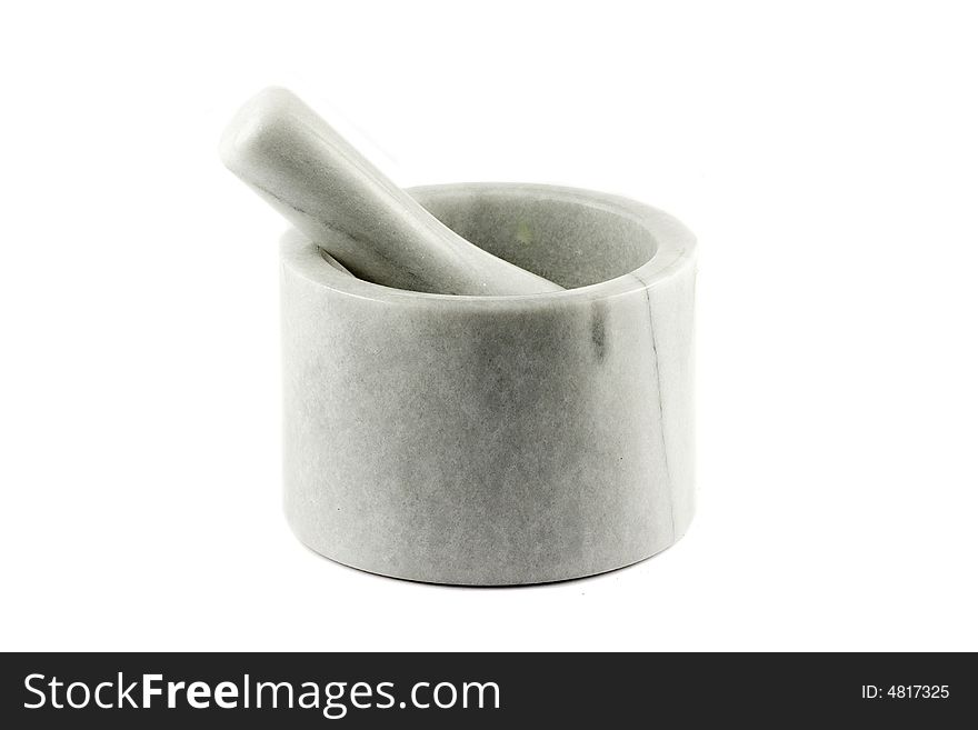 Mortar and Pestle isolated on white