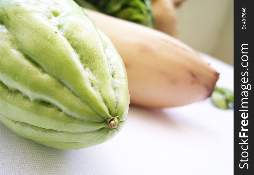 A close-up for bitter gourd, nature texture